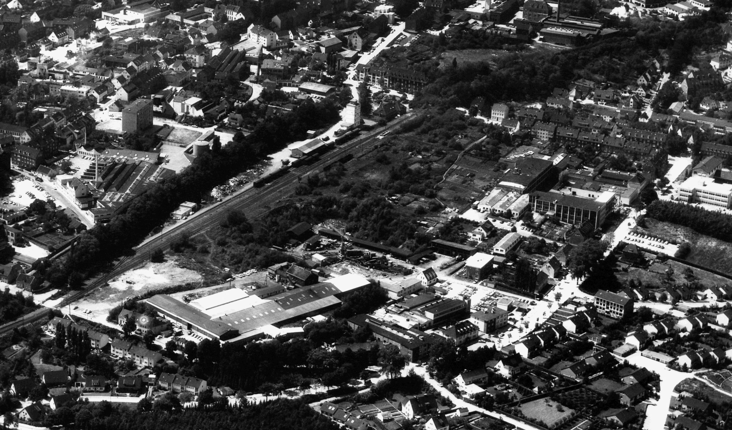 Dampfziegelei Mannertz Luftaufnahme 1970 Ausschnitt StaH 21488