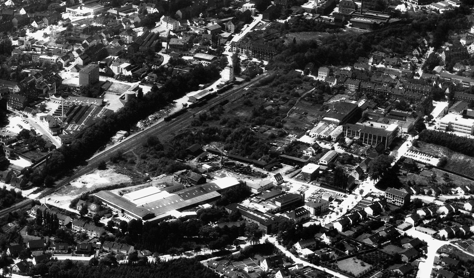 Dampfziegelei Mannertz Luftaufnahme 1970 Ausschnitt StaH 21488