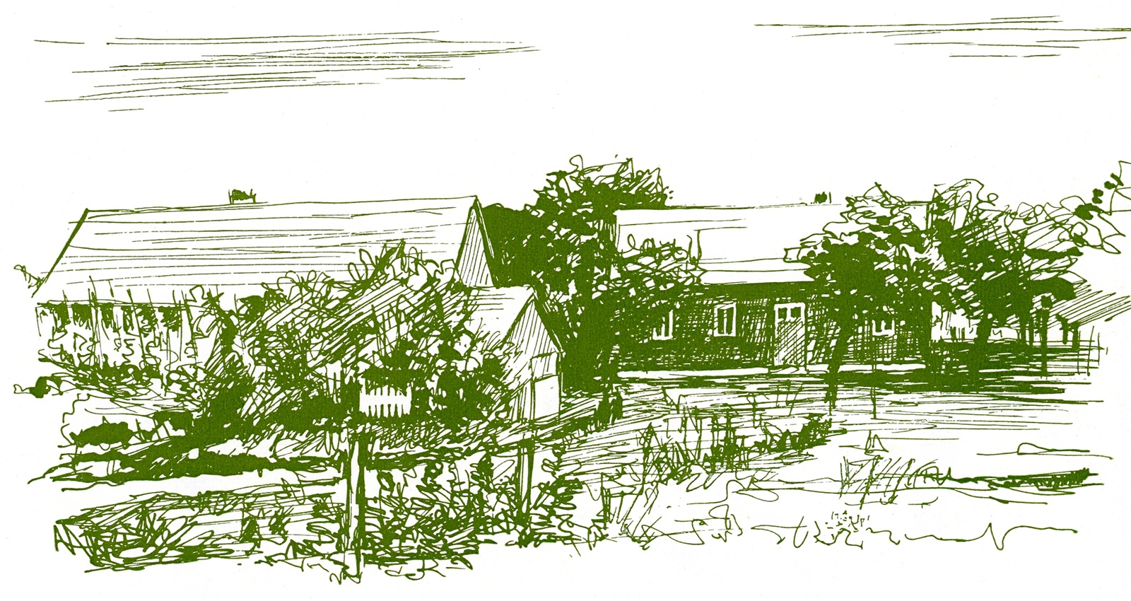 Kiekert 1857-1888 Stammhaus Am Kämpchen Isenbügel Zeichnung 1957 nach einem Gemälde