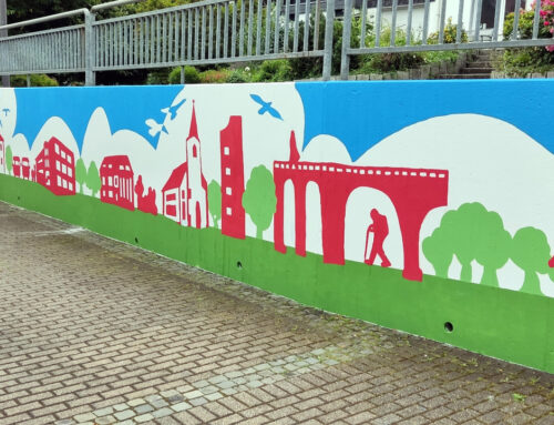 Die Heiligenhauser Skyline vor der Museumstür