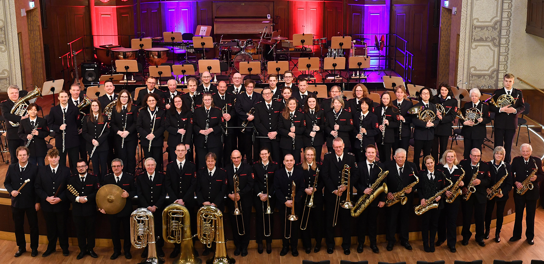 Musikzug der Freiwilligen Feuerwehr Velbert in der Feuerwehrscheune